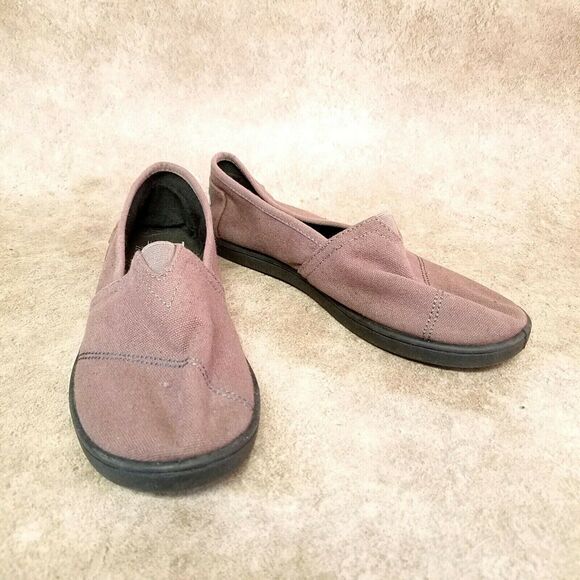 TOMS Womens   Size 6.5 Brown Fabric Slip On Loafer Flats - Picture 5 of 10